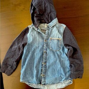 H&M Blue and Black Jean Jackets Classic Style